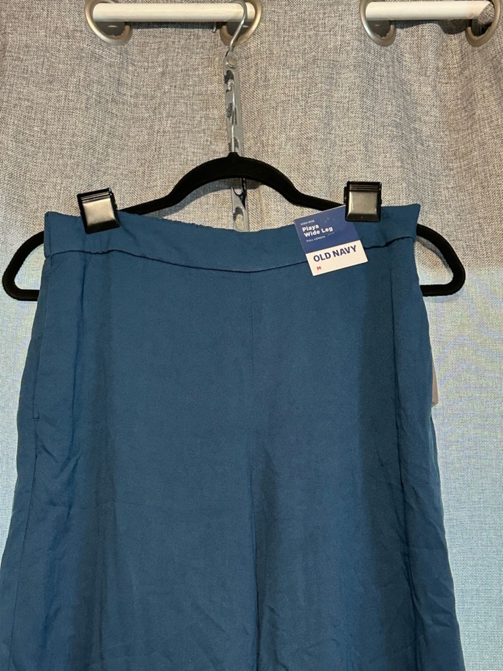 NWT Old Navy Playa Wide Leg Full Length High Rise Teal Boot Cut Pants, M - Picture 2 of 4
